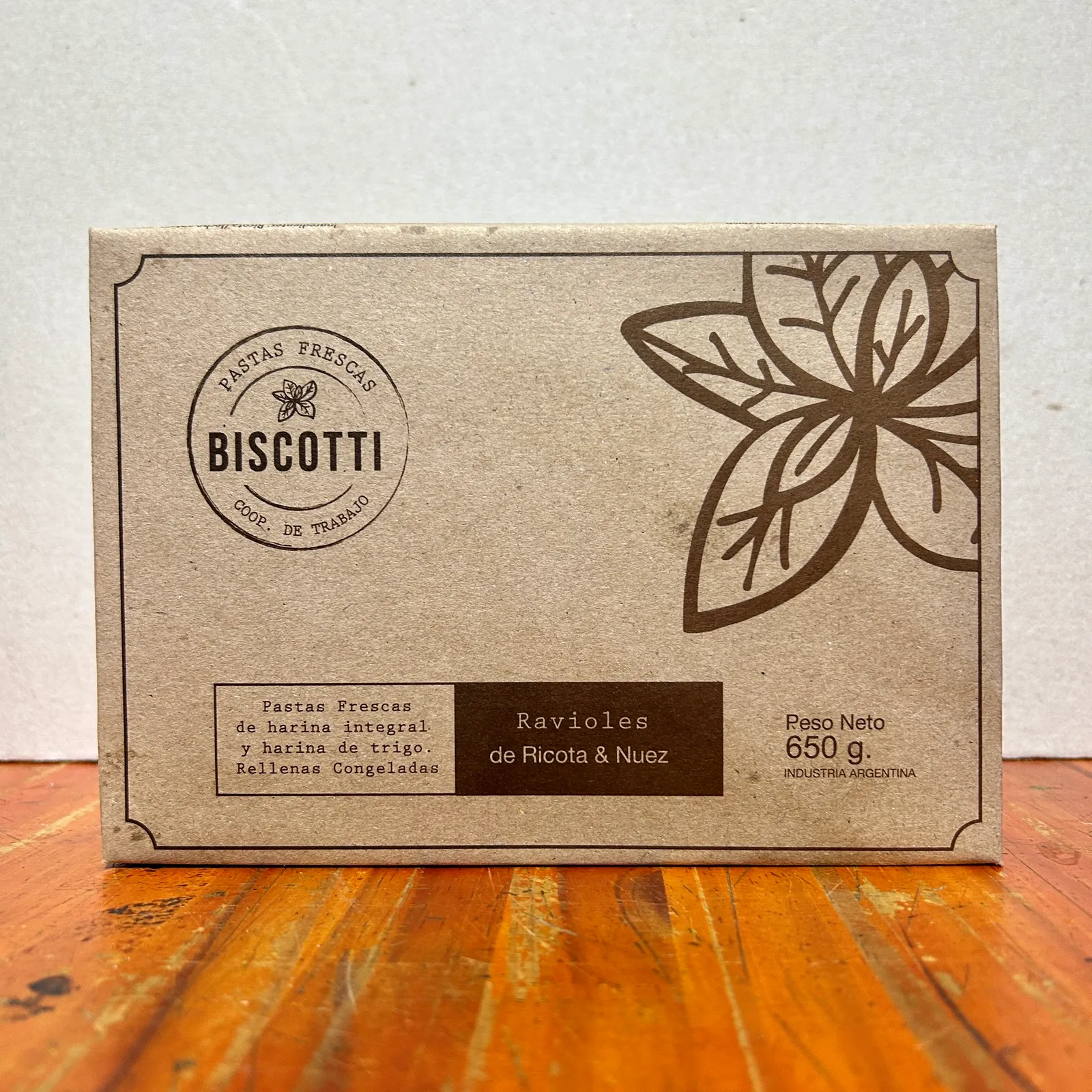 Ravioles Ricota y nuez BISCOTTI