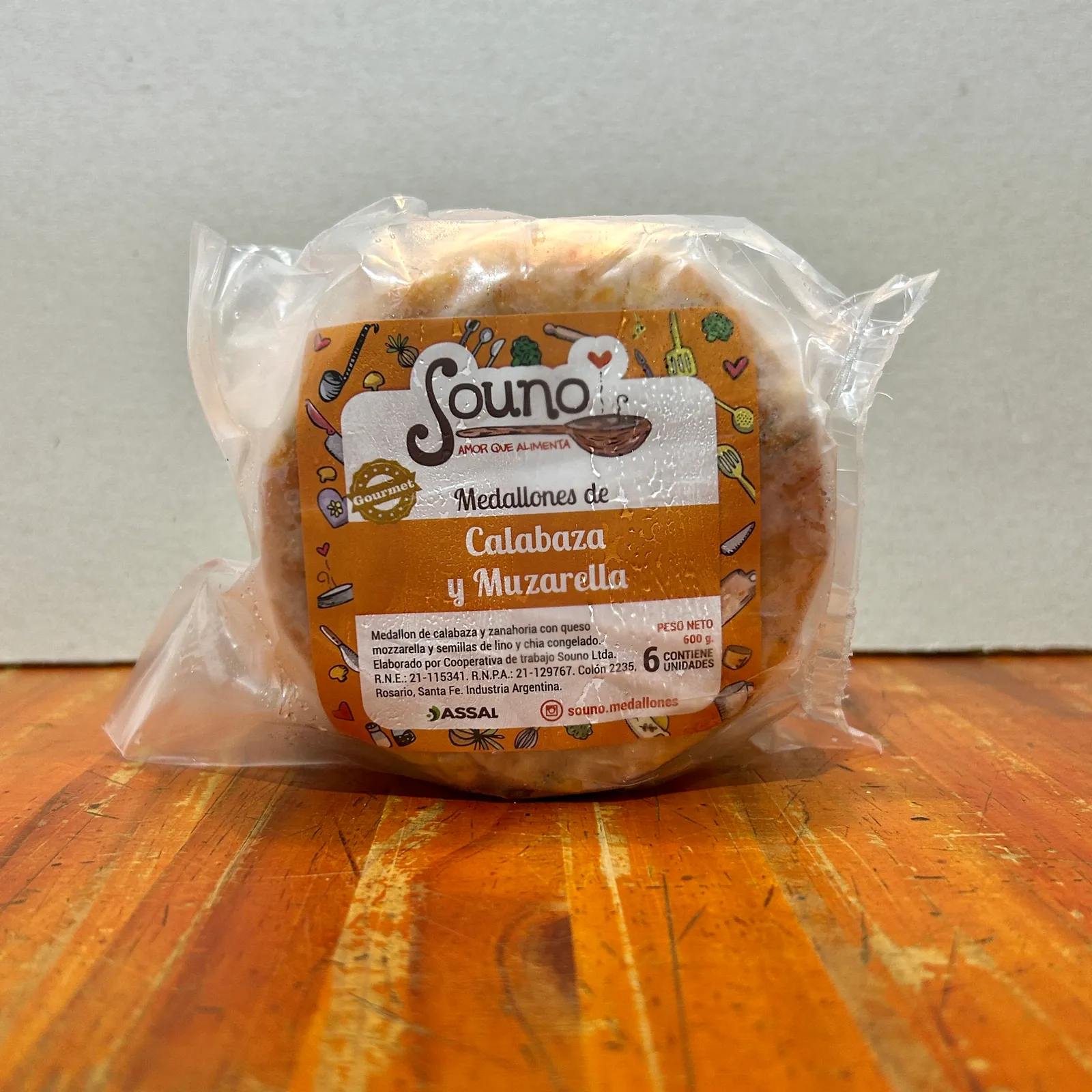 Medallones SOUNO Gourmet Calabaza y muzzarella - 6 Unidades